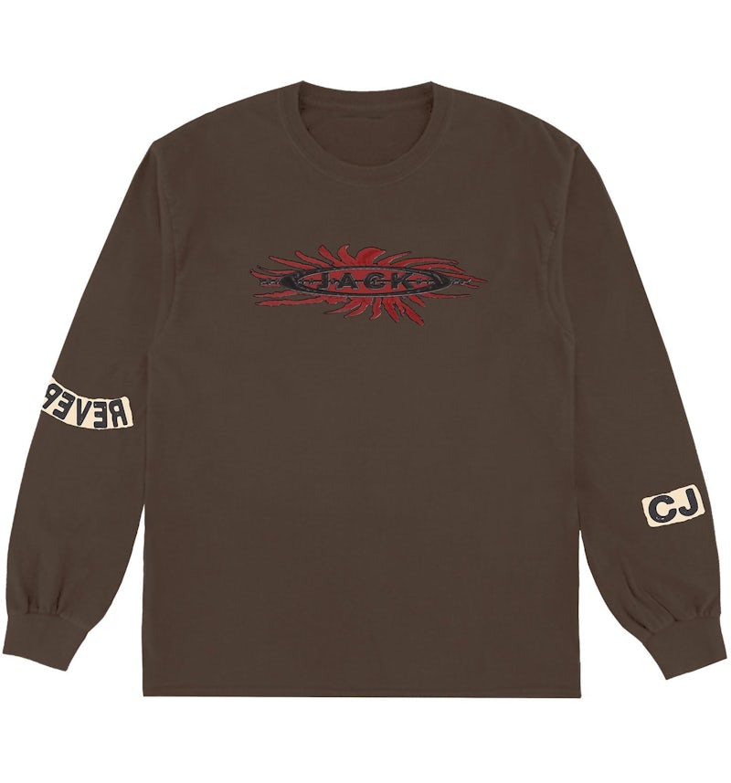 Travis Scott Reverse Jack Long Sleeve T-shirt Brown Men's SS22 US