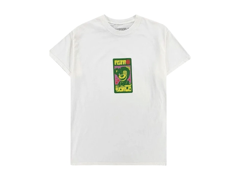 Pre-owned Travis Scott Men's Scare Bear Tee T-shirt In White
