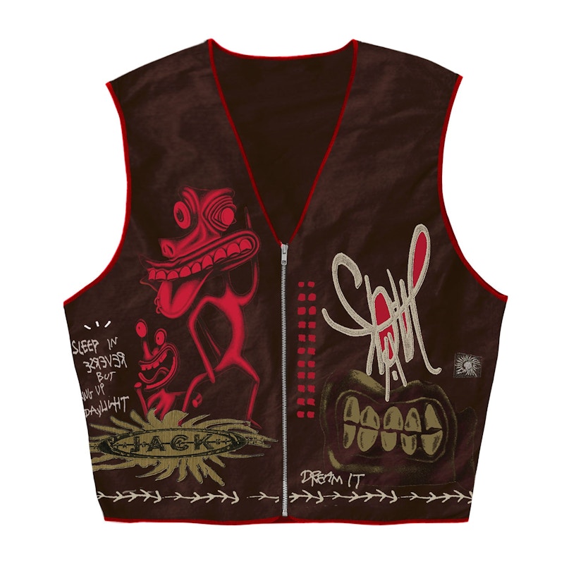 Pre-owned Travis Scott Men's Sleep In Reverse Vest In Brown