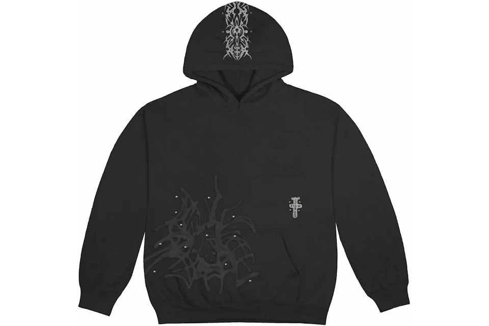 Travis Scott Studded Pullover Hoodie Black Men's - FW22 - US