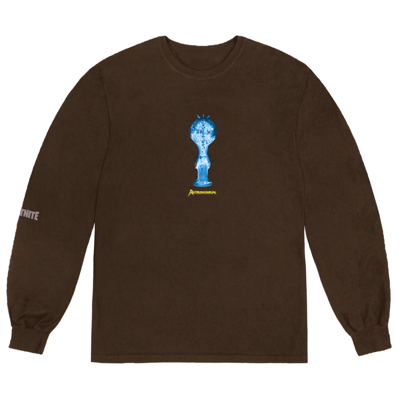 Pre-owned Travis Scott Men's  T3500 Beam Long Sleeve Tee Shirt In Bleached Black