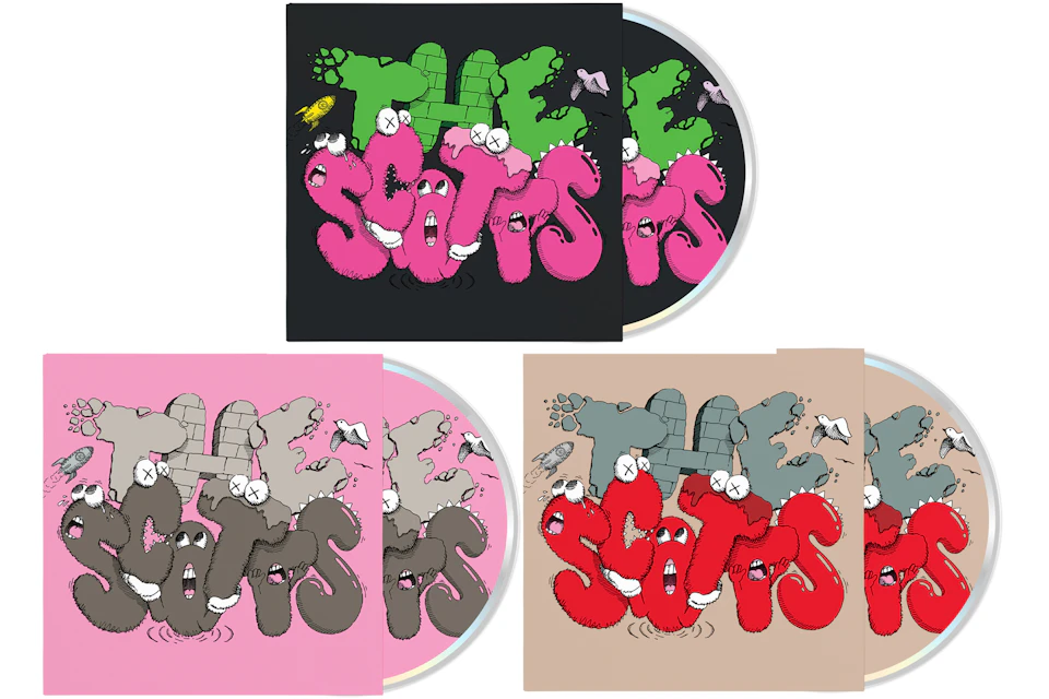 Travis Scott The Scotts KAWS CD Black/Pink/Beige Set