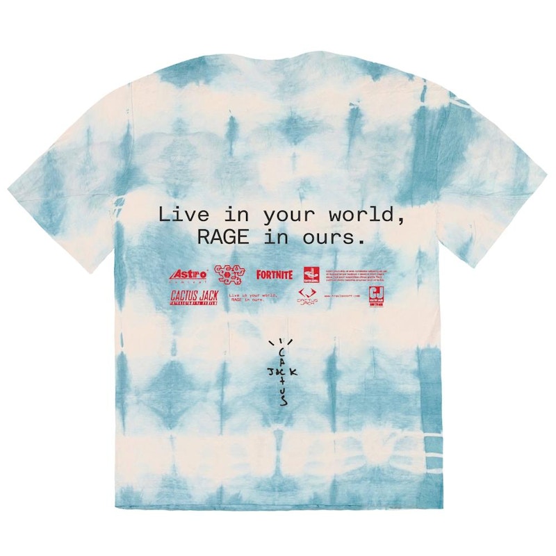 Travis scott blue store tie dye shirt