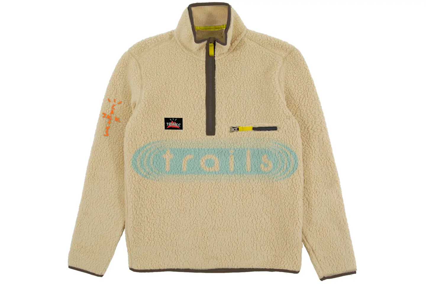 Travis Scott Trails Half-Zip Sherpa Pullover Natural Men's - SS20 - US