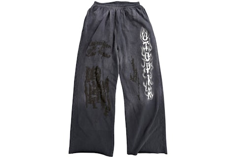 Travis Scott Utopia Flame Sweatpants Black Men's FW24 US