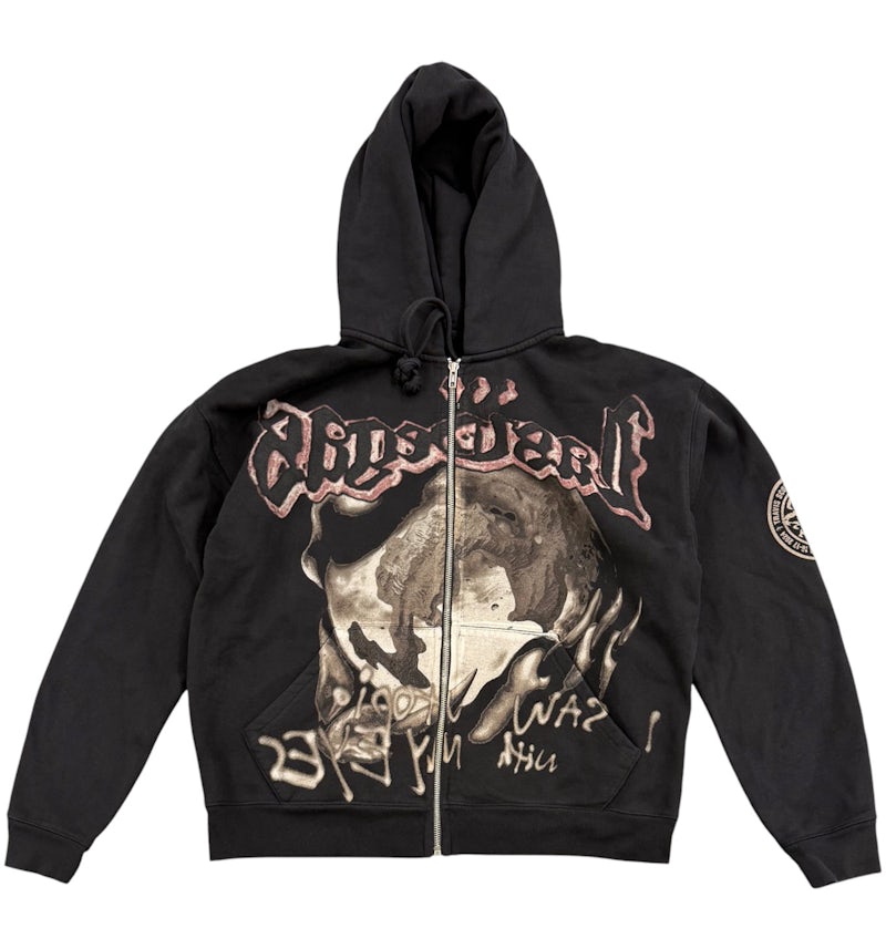 Travis Scott Utopia My Eyes Zip Hoodie Black Men's FW24 US