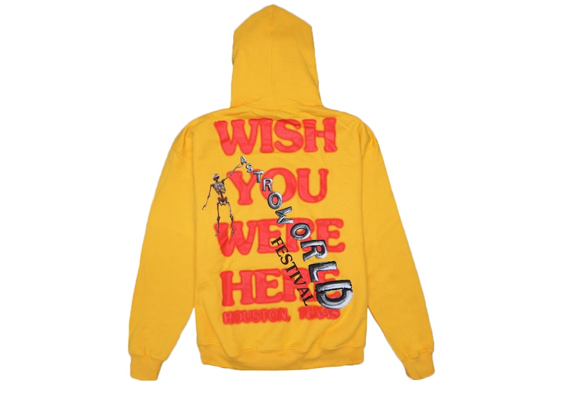 Yellow astroworld sales tour hoodie