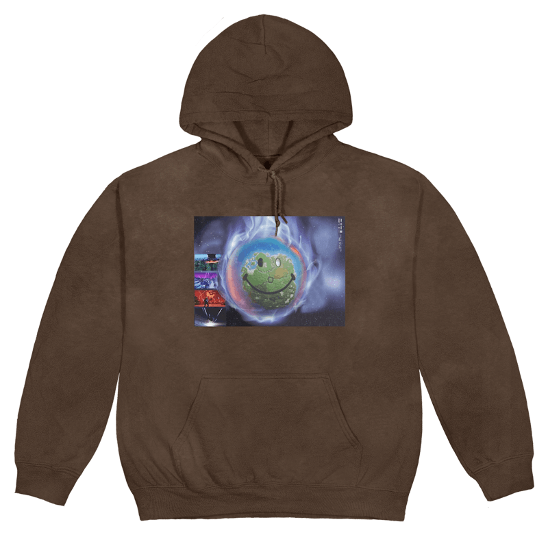 Pre-owned Travis Scott Men's World Event Hoodie In Bleached Black
