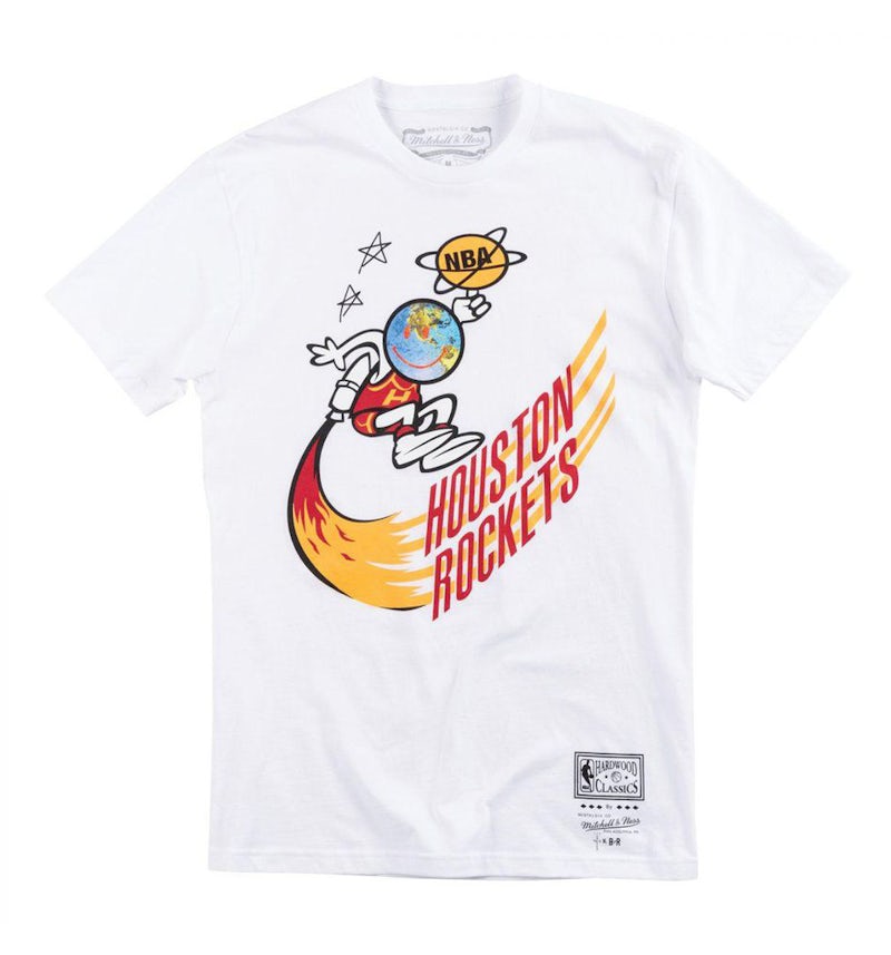 Travis Scott x BR x Mitchell Ness Rockets Tee White Men's SS19