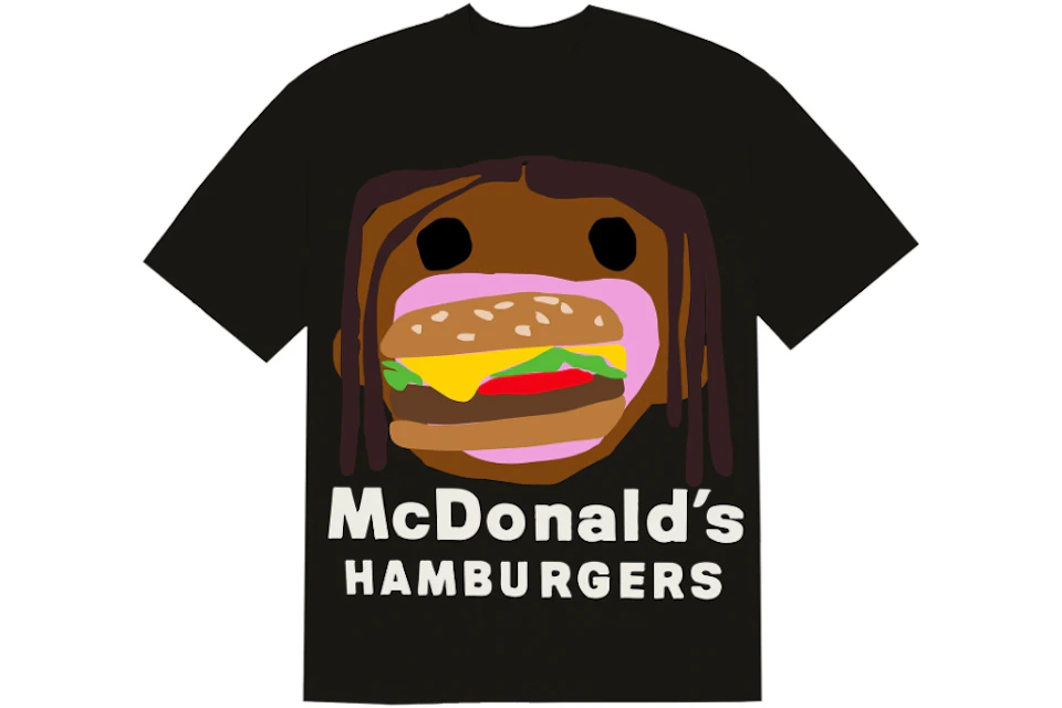 Travis Scott x CPFM 4 CJ Burger Mouth T-Shirt Black