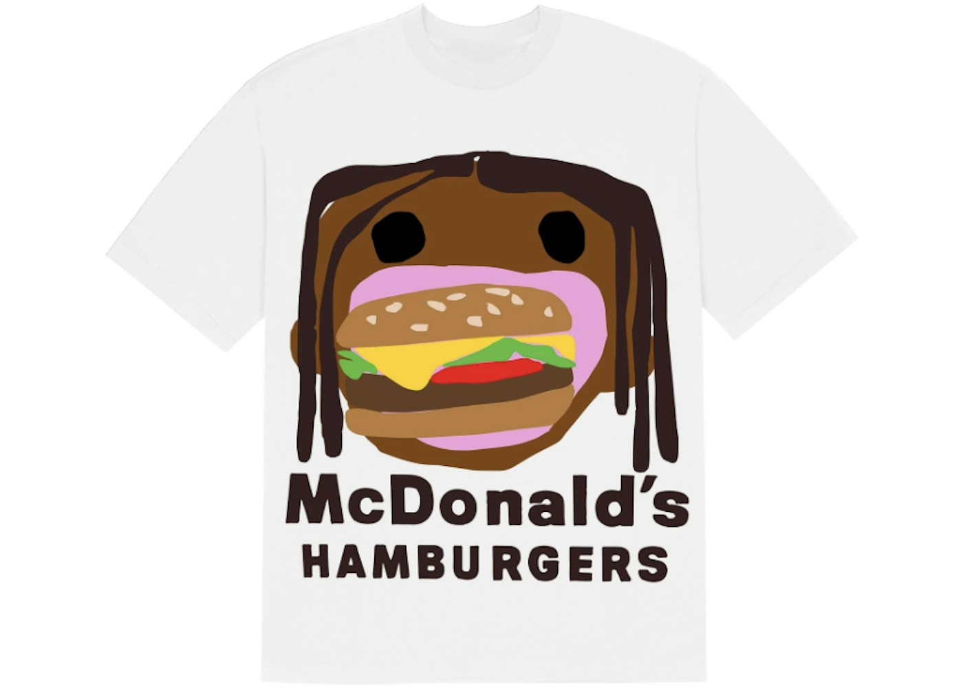 Travis Scott X Cpfm 4 Cj Burger Mouth T Shirt White Fw20