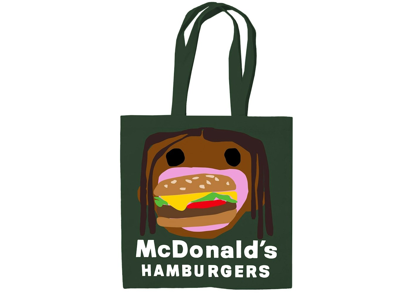 Travis Scott X Cpfm 4 Cj Burger Mouth Tote Green Fw