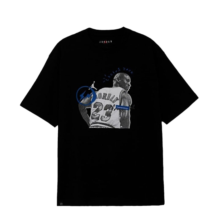 Pre-owned Travis Scott X Jordan X Fragment T-shirt Black