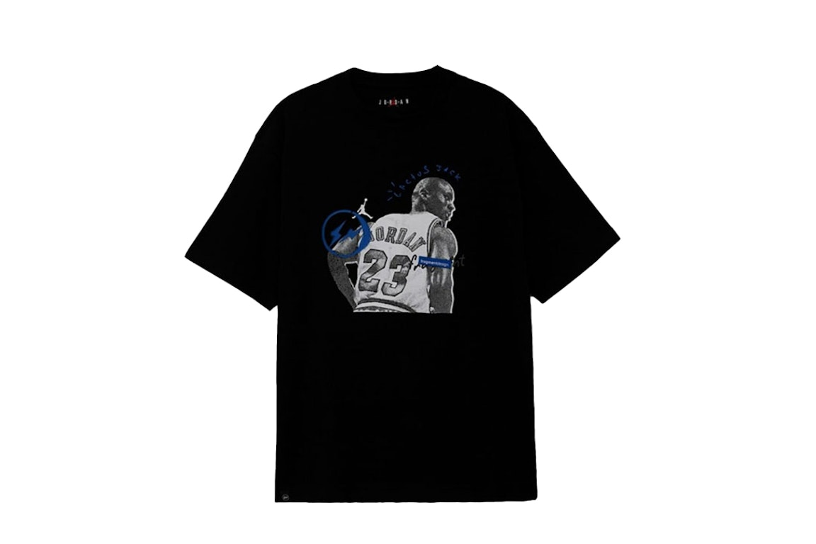 Pre-owned Travis Scott X Jordan X Fragment T-shirt Black