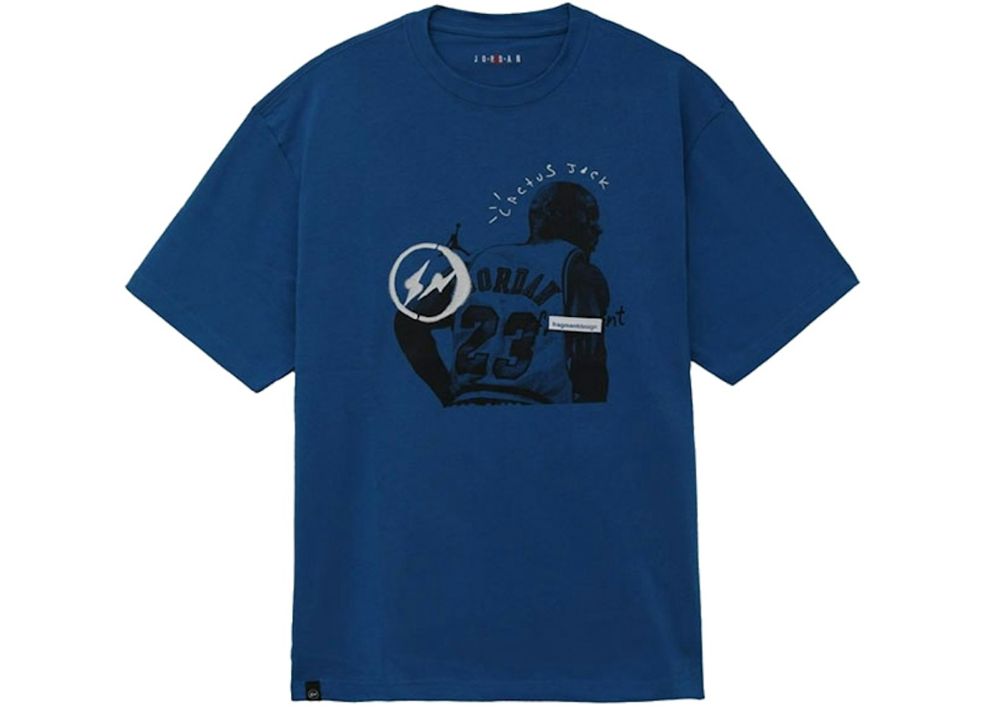 Travis Scott X Jordan X Fragment T Shirt Blue Ss21 Travis Scott X Jordan X Fragment T Shirt Blue Ss21