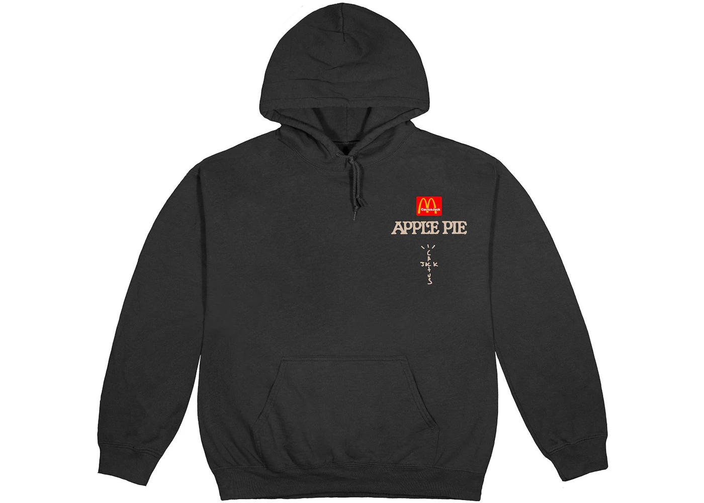 Travis Scott x McDonald's Apple Pie Hoodie Washed Black Men's
