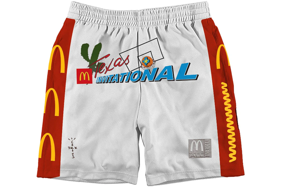 Travis Scott x McDonald's Cactus Jack All American Shorts White