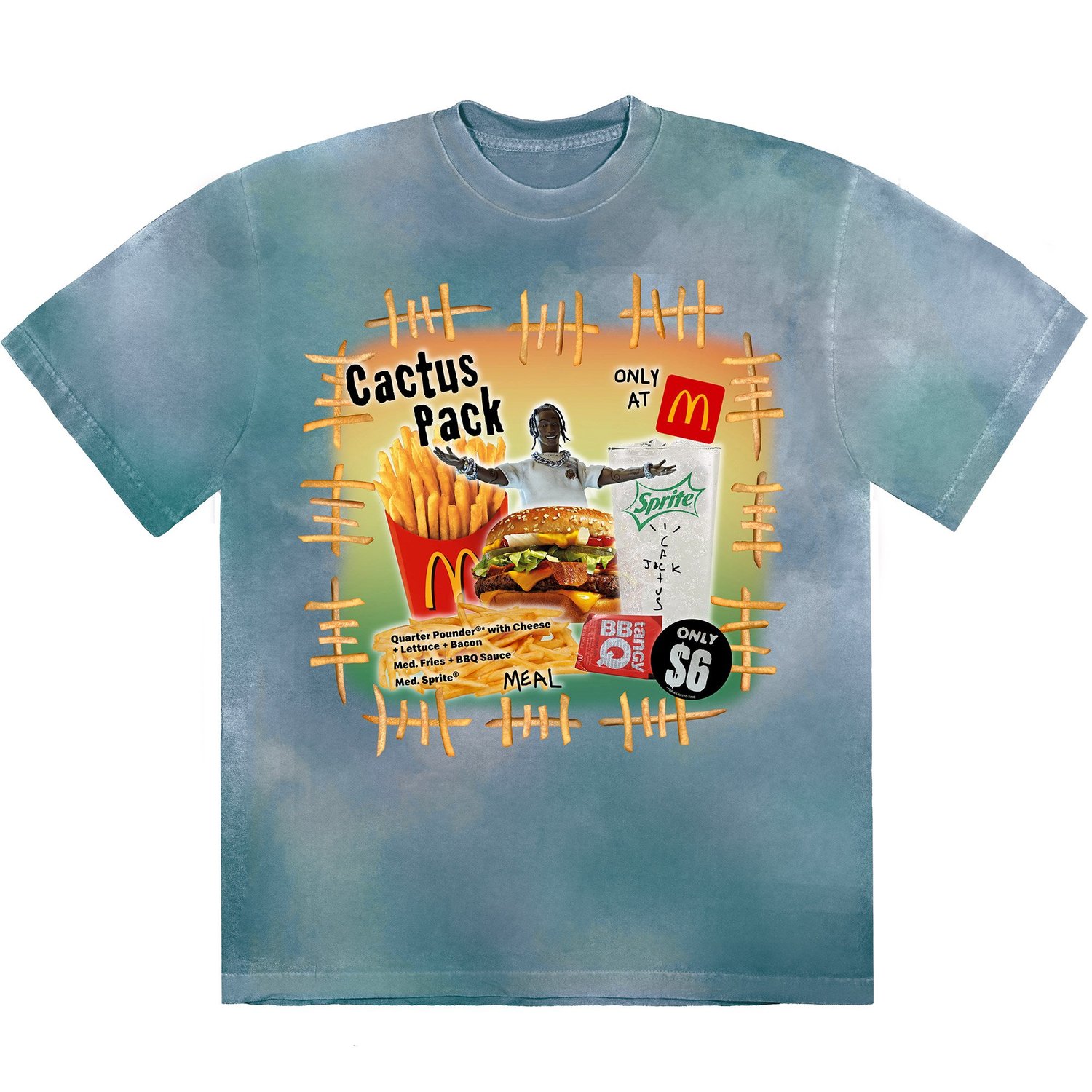 Travis Scott x McDonald's Cactus Pack Vintage Bootleg T-Shirt 