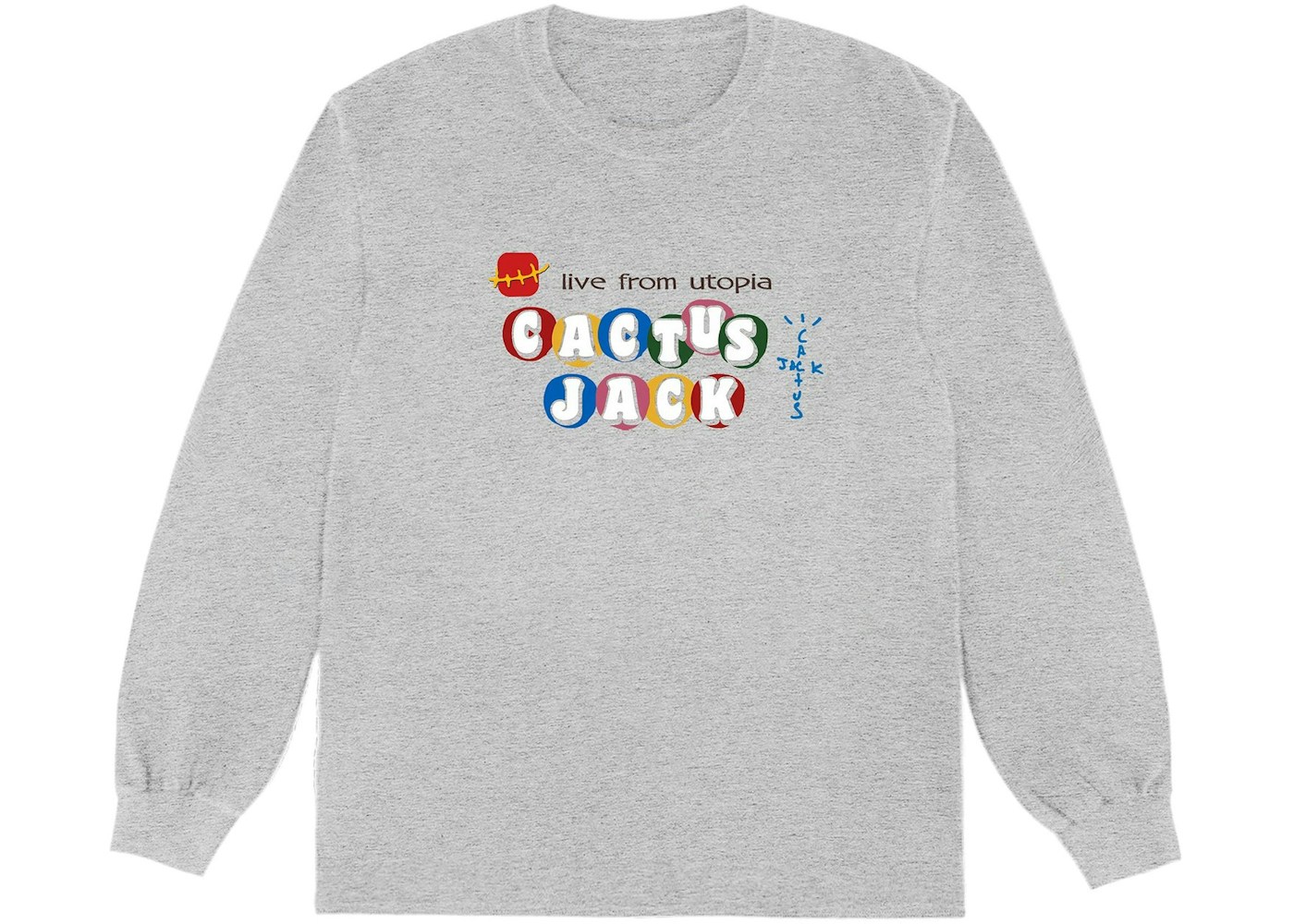 Travis Scott X Mcdonald S Cj Live From Utopia L S T Shirt Grey Fw