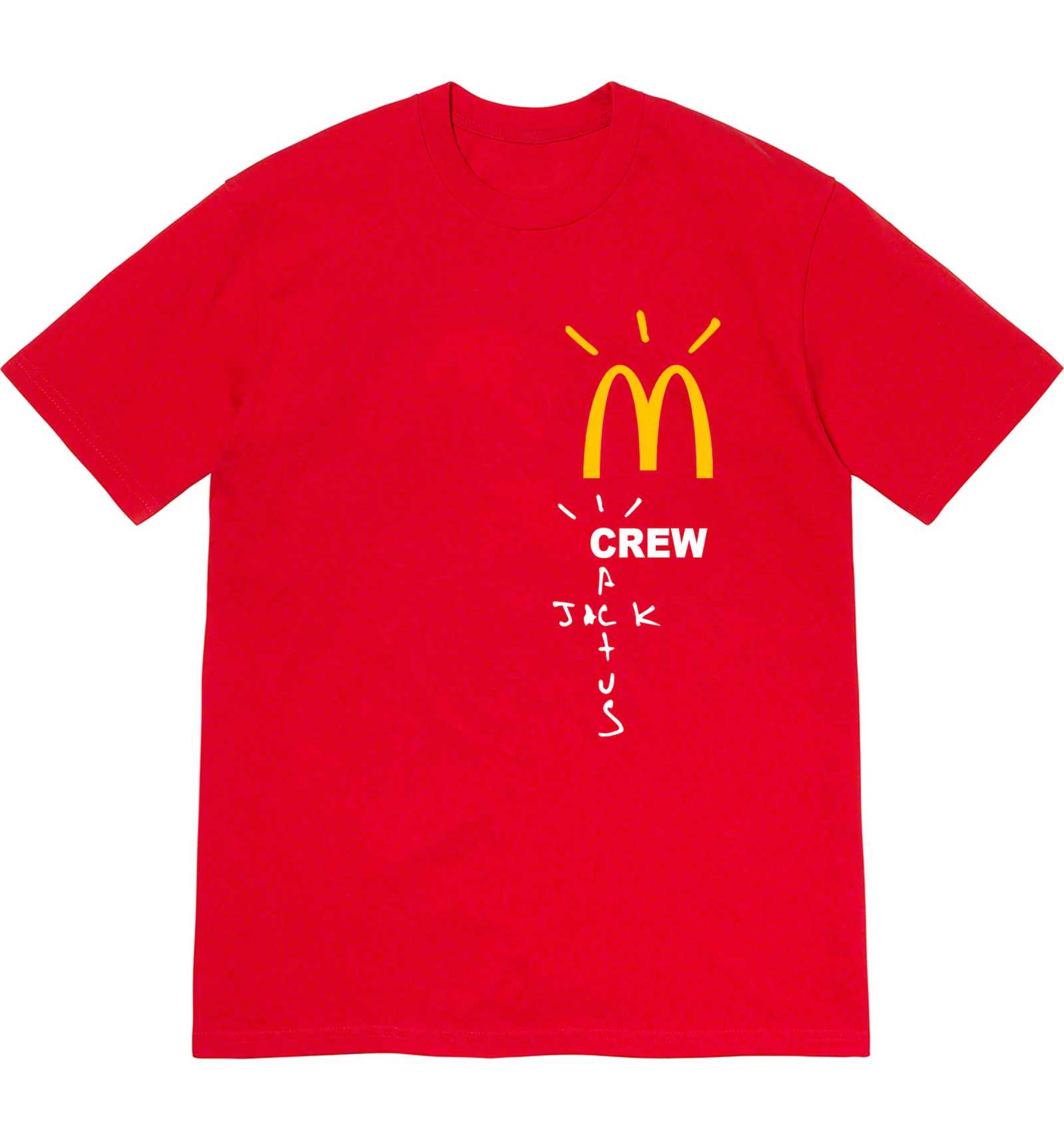 Maglietta Travis Scott x McDonald s Crew rosso Uomo FW20 IT