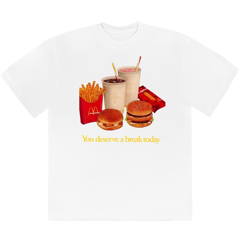 Travis Scott x McDonald's Deserve A Break II T-Shirt White Men's