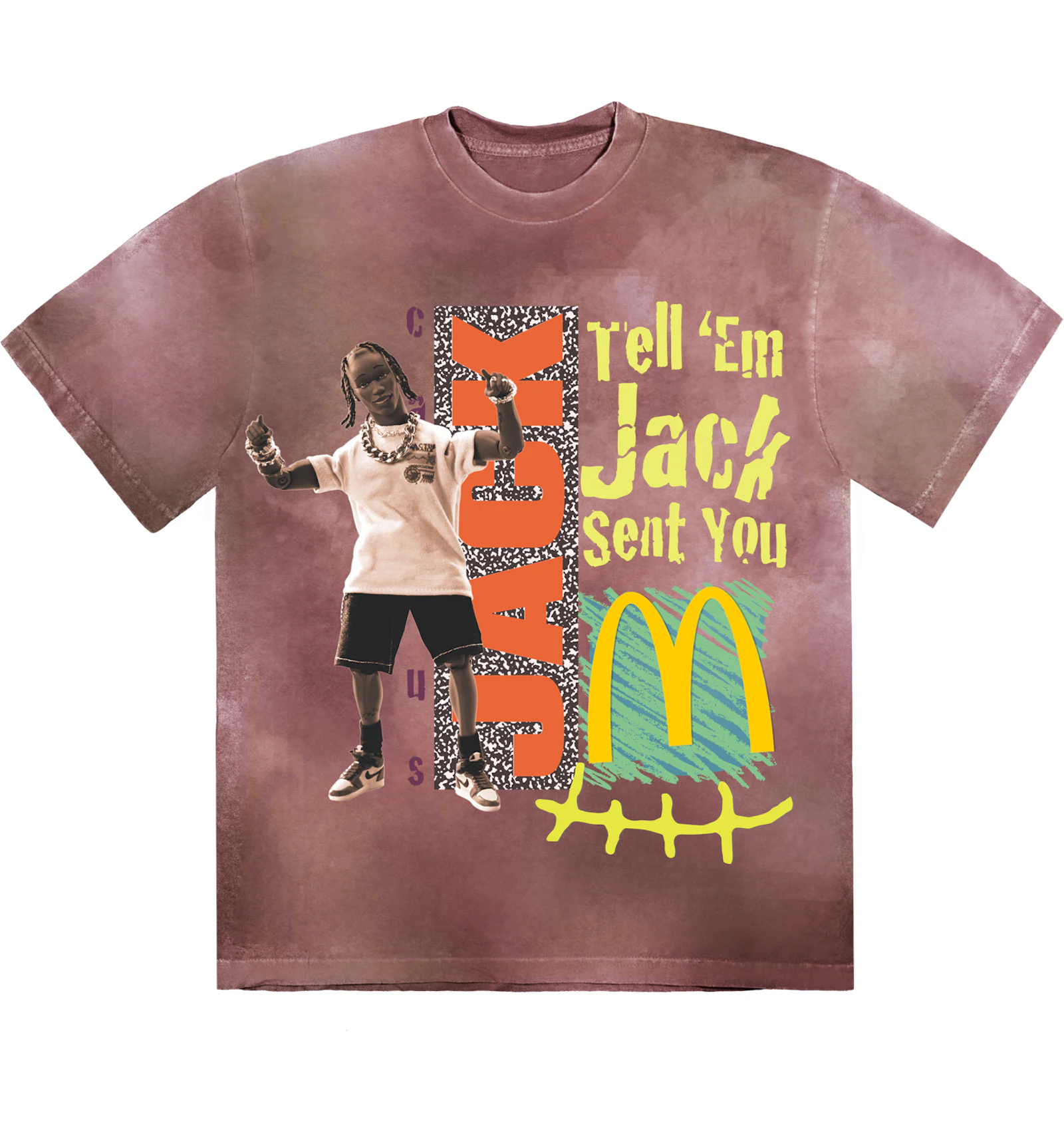 Travis Scott x McDonald s Jack Smile II T Shirt Berry Men s FW20