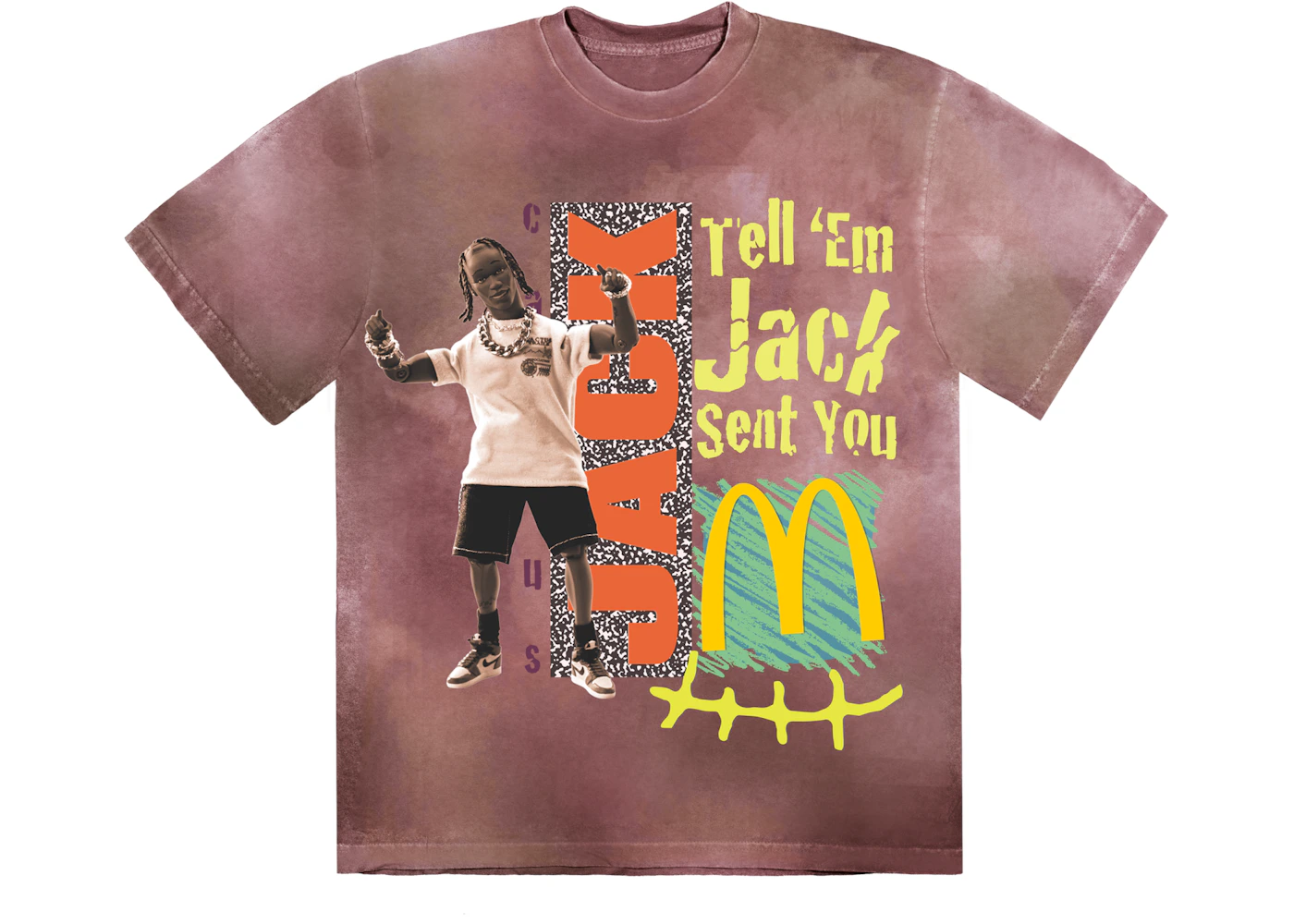 Tシャツ・カットソー Travis Scott x McDonald's Jack Smile T-shirt Travis Scott x McDonald's Jack Smile II T-Shirt Berry Men's
