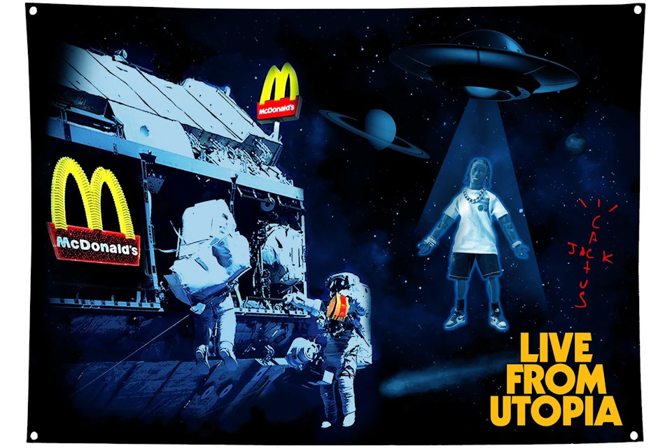 Travis Scott x McDonald's Live From Utopia Flag Multi
