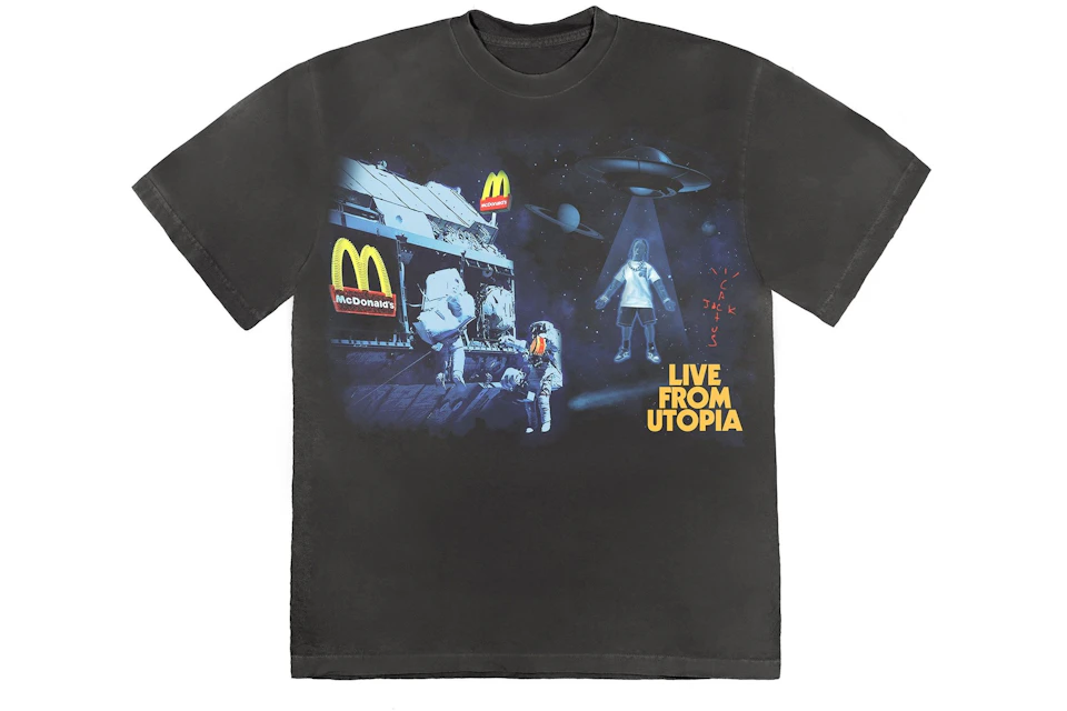Travis Scott x McDonald's Live From Utopia T-Shirt Black