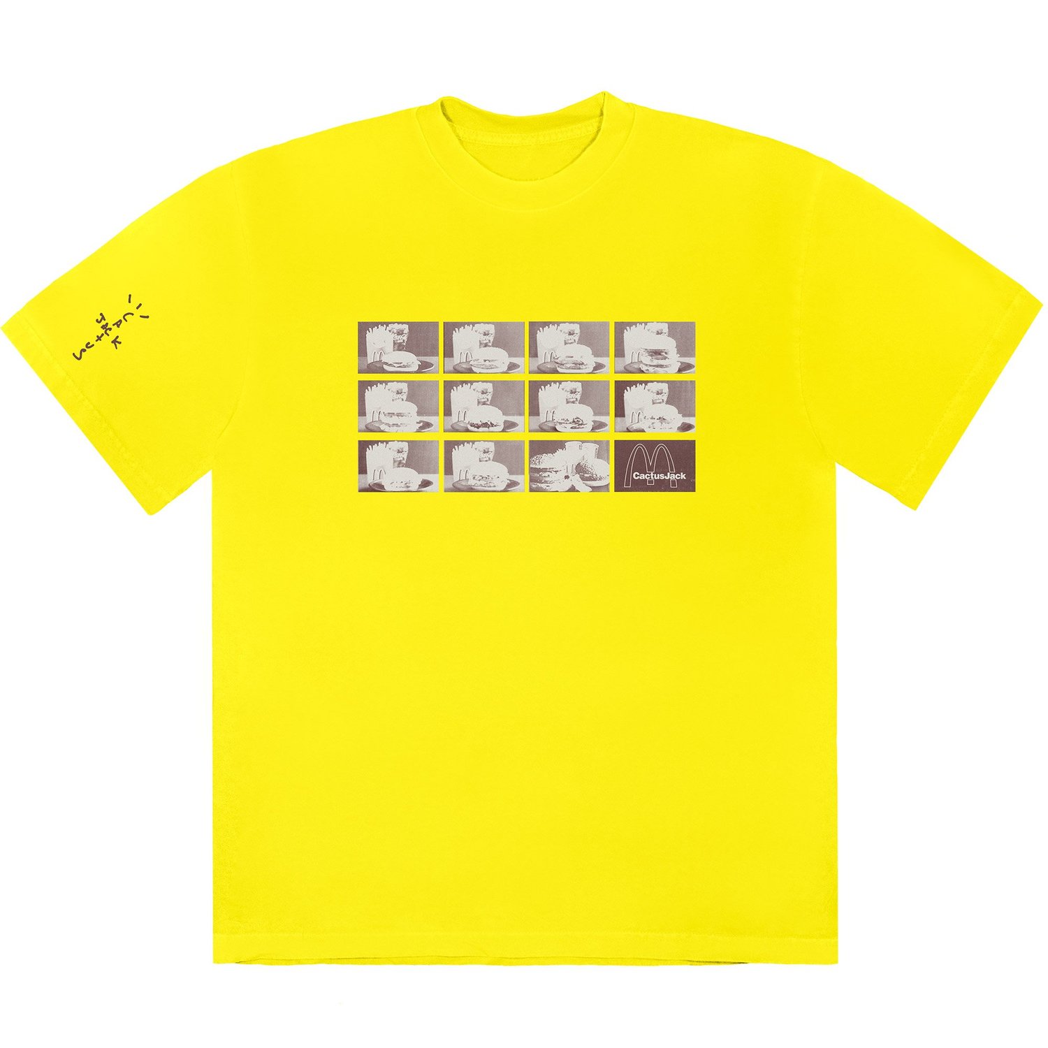 Travis Scott x McDonald's Menu Mono Logo II T-Shirt Yellow Men's 