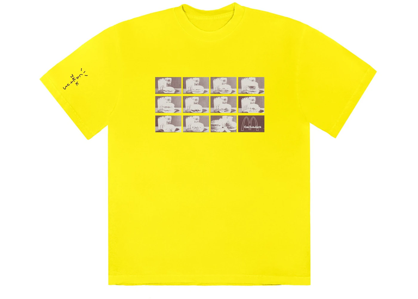 Travis Scott x McDonald's Menu Mono Logo II T-Shirt Yellow Men's