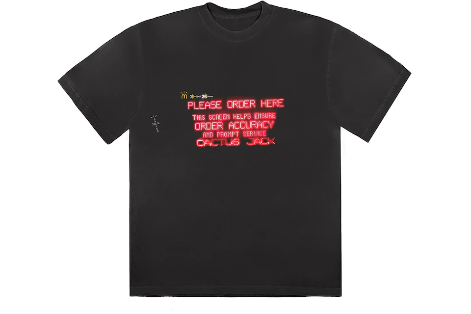 Travis Scott x McDonald's Order Here T-Shirt Black