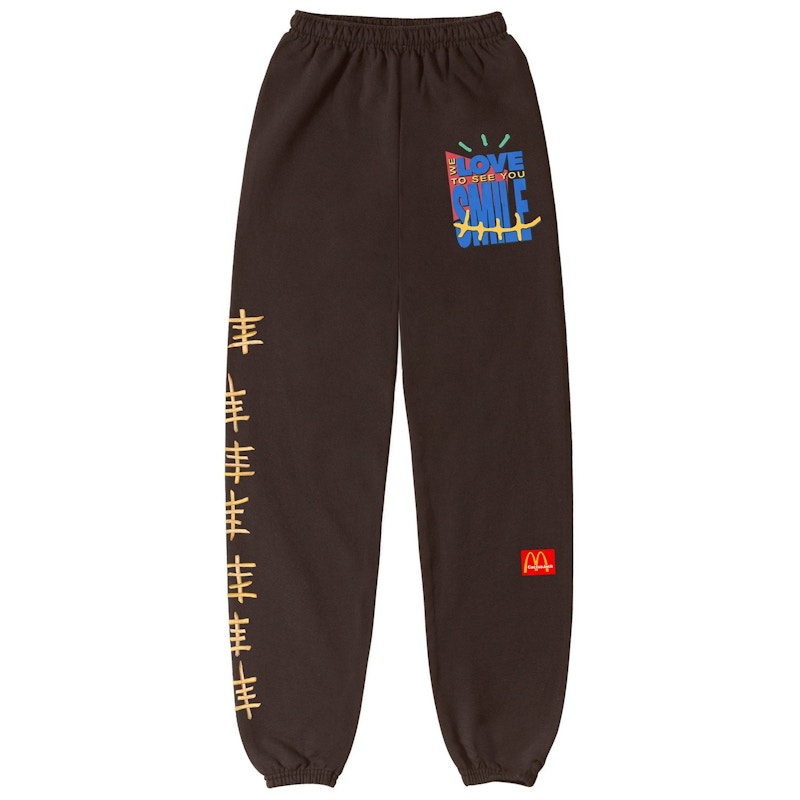 Travis Scott x McDonald's Smile Sweatpants Brown Men's - FW20 - US