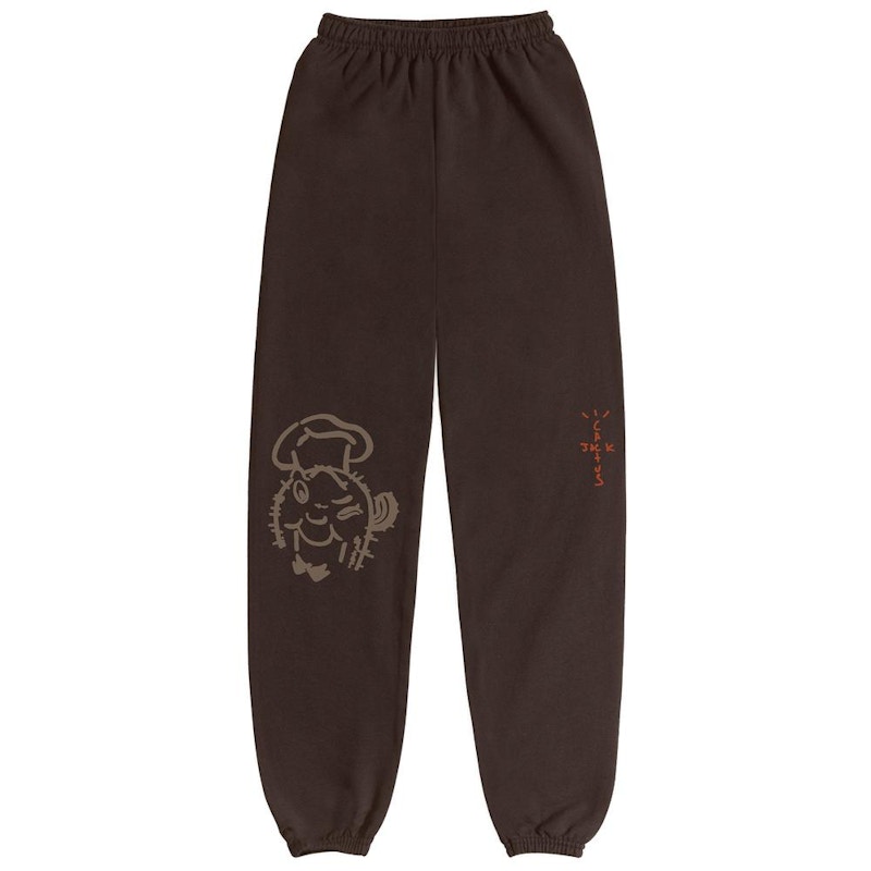 Travis Scott x McDonald's Sticker Bomb Sweatpants Brown Men's 