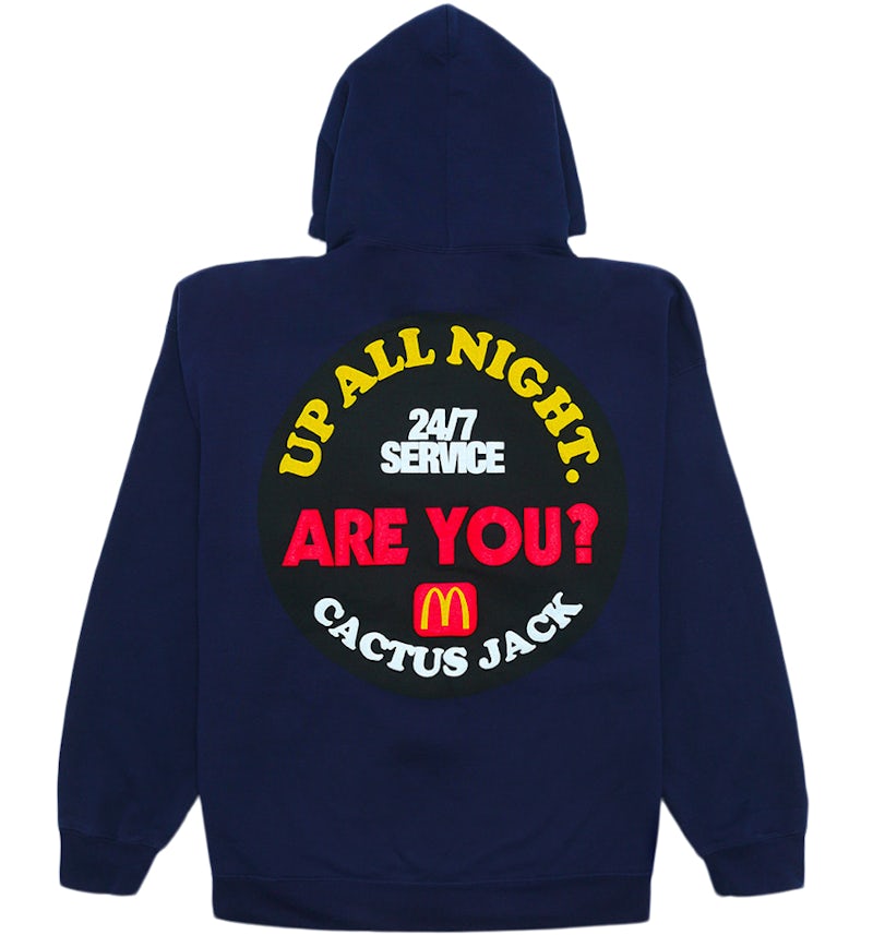 Travis Scott x McDonald's Up All Night Sticker Hoodie Navy Men's