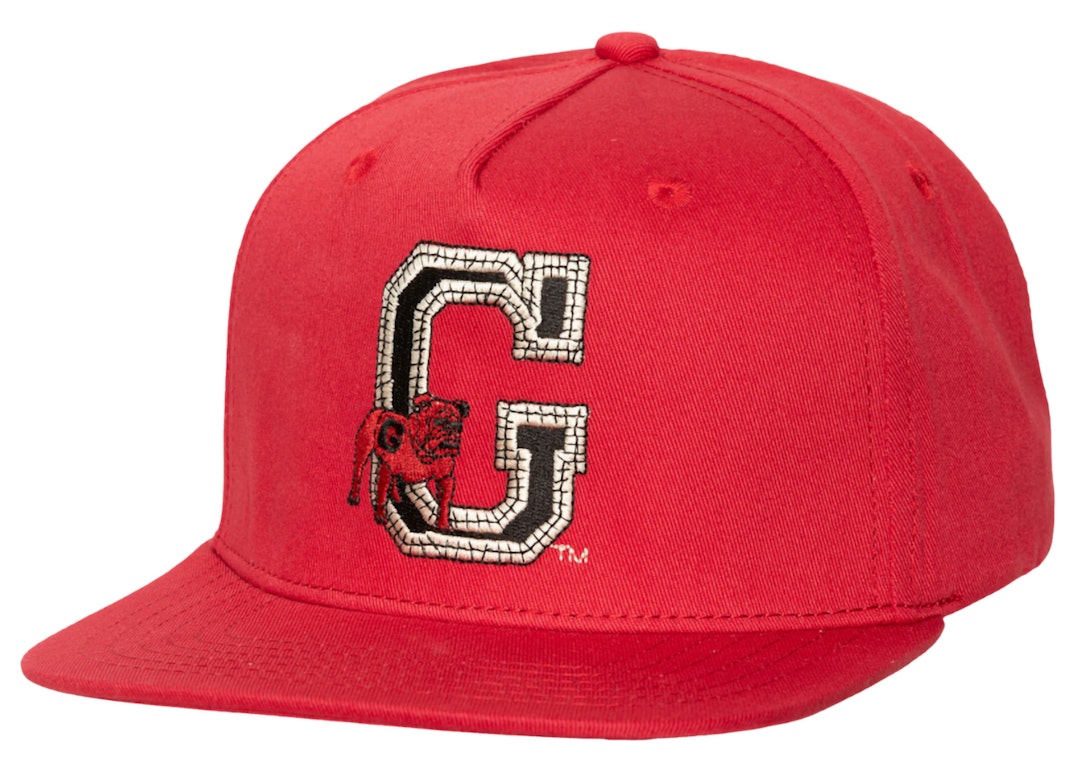Pre-owned Travis Scott X Mitchell & Ness Georgia Bulldogs Snapback Hat Red