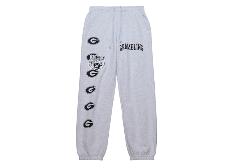 Pre-owned Travis Scott X Mitchell & Ness Grambling Tigers Classic Sweatpants In Heather Gray
