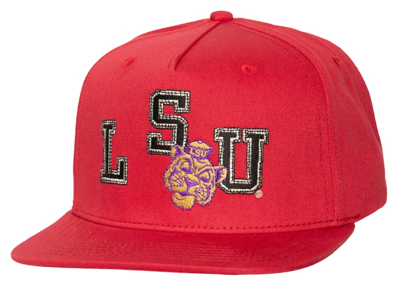 Travis Scott x Mitchell & Ness LSU Tigers Snapback Hat Red - SS24 - CN