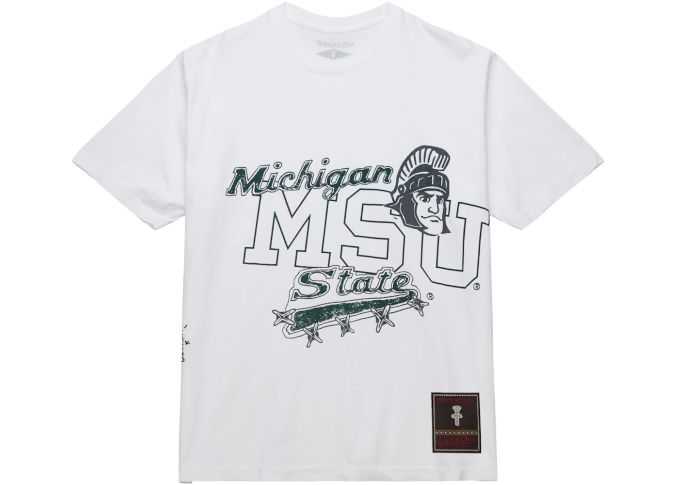 Travis Scott x Mitchell Ness Michigan State Spartans Hand-Drawn