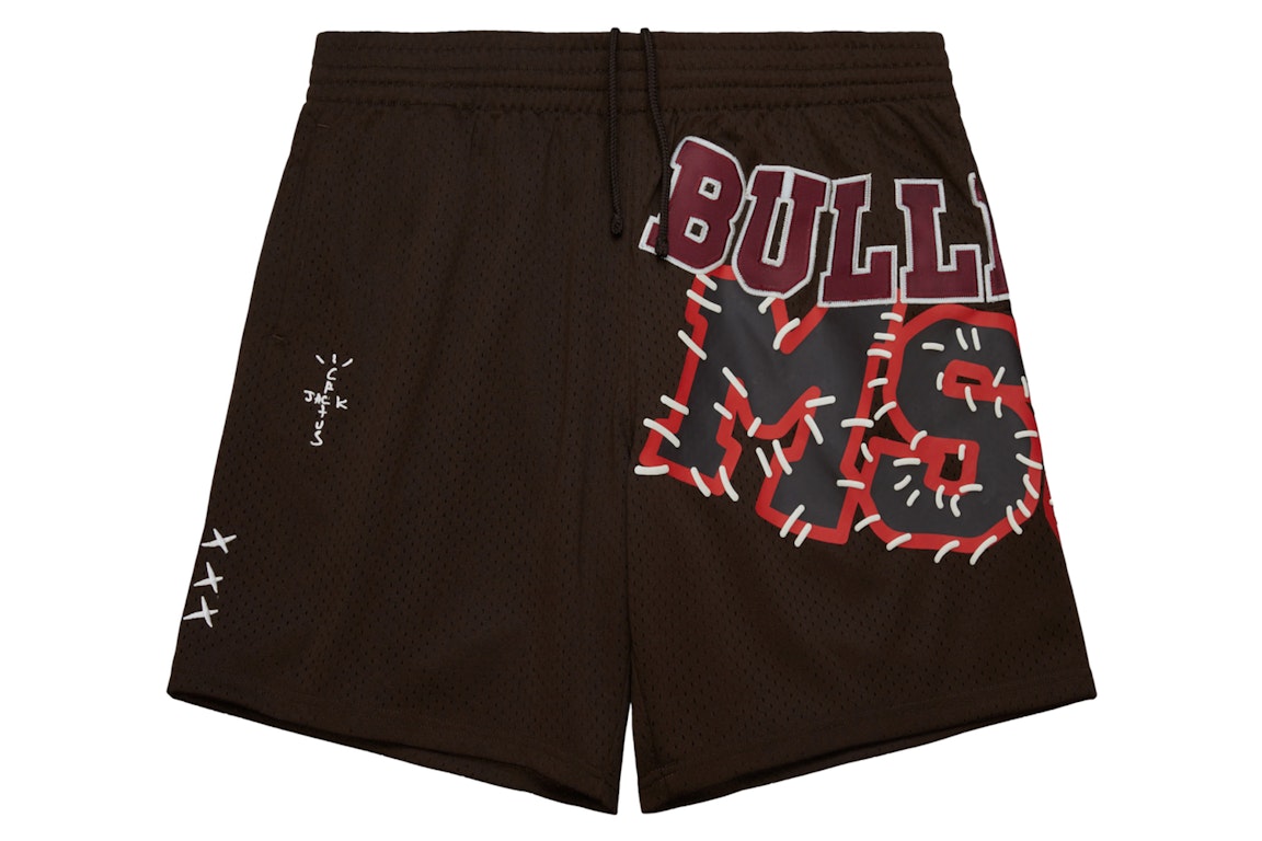 Pre-owned Travis Scott X Mitchell & Ness Mississippi State Bulldogs Basketball Shorts Brown