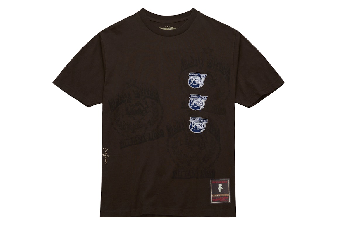 Pre-owned Travis Scott X Mitchell & Ness Penn State Nittany Lions Seal T-shirt Brown