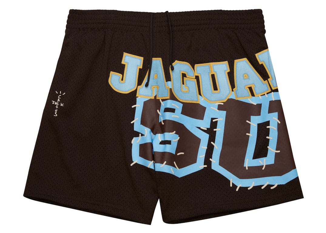 Pre-owned Travis Scott X Mitchell & Ness Southern University Jaguars Basketball Shorts Brown