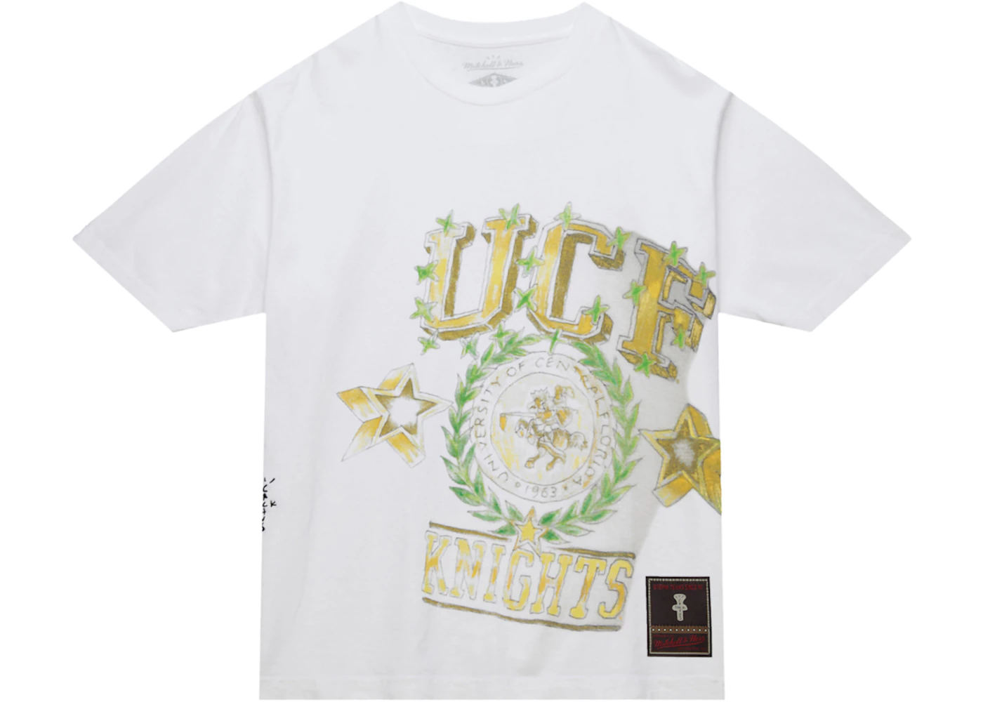 Travis Scott x Mitchell Ness UCF Knights Hand-Drawn T-Shirt