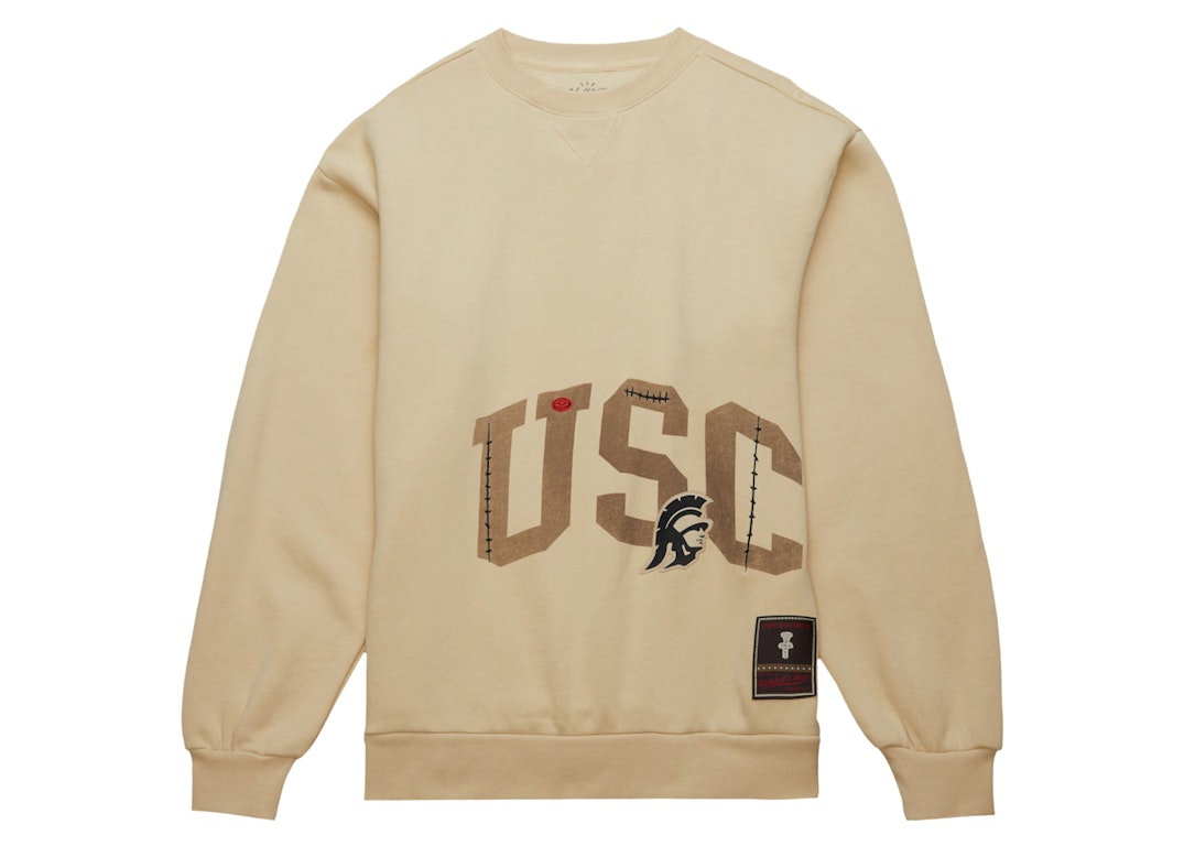 Pre-owned Travis Scott X Mitchell & Ness Usc Trojans Pullover Sweatshirt Tan