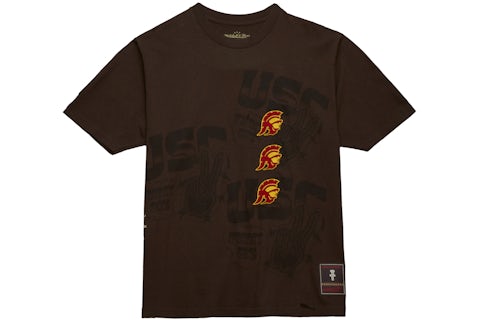 Travis Scott x Mitchell Ness USC Trojans Seal T-Shirt Brown