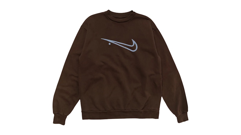 Travis Scott x Nike CJ Reverse Swoosh Crewneck Brown