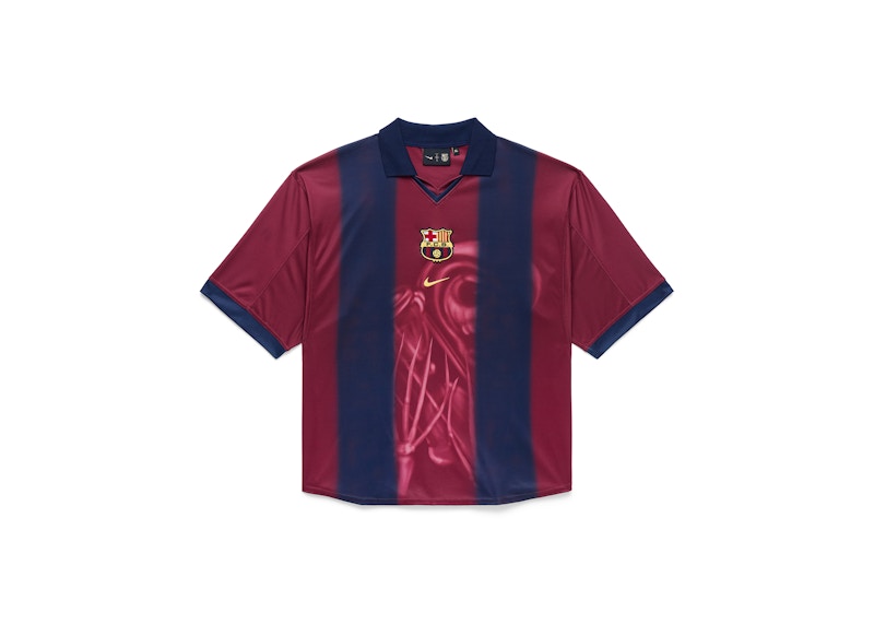 ウェア Travis Scott xNikexFCBarcelona Jersey Travis Scott x Nike x FC Barcelona Retro 2000/01 Home Skeleton