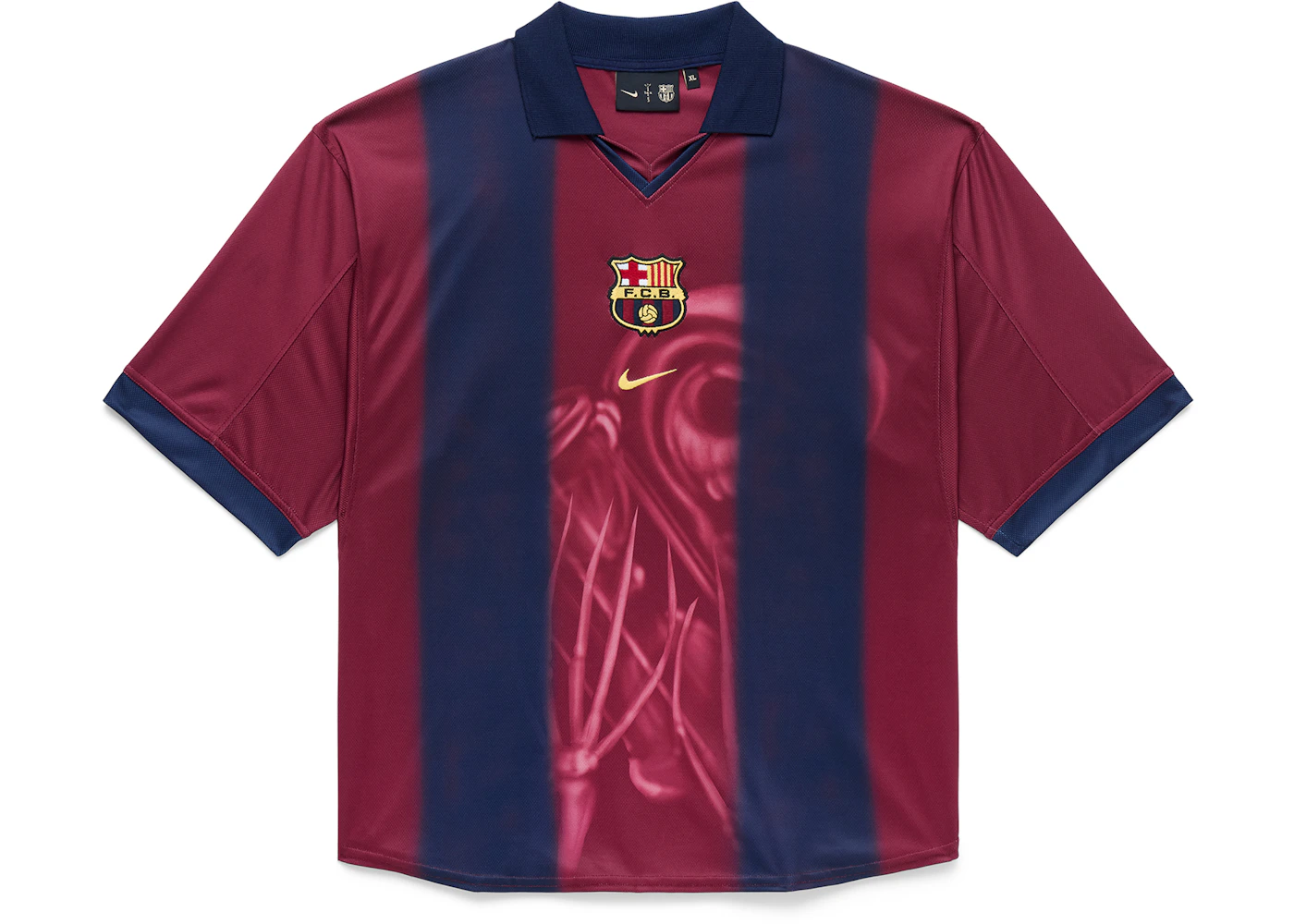Travis Scott x Nike x FC Barcelona Retro 2000/01 Home Skeleton Jersey Multicolor
