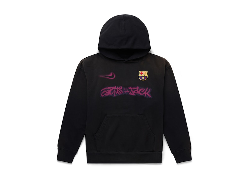 Travis Scott x Nike x FC Barcelona Spray Logo Hoodie Black メンズ