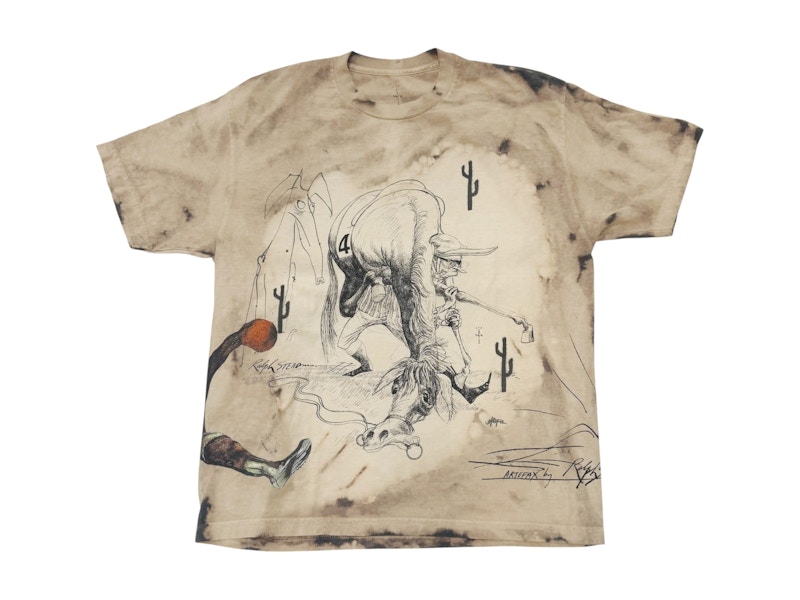 Pre-owned Travis Scott Men's X Ralph Steadman Fear Tee Shirt In Multi